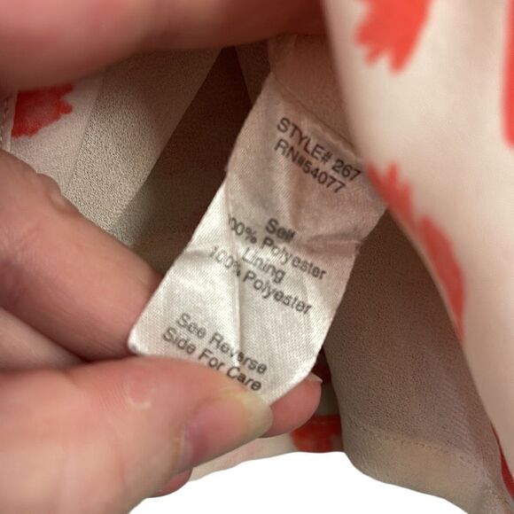 CAbi coral leopard print tank top adjustable straps lined small chiffon - Picture 5 of 8